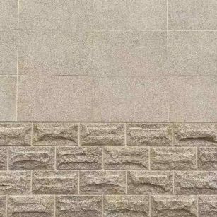 鞍山 黄金麻自然面蘑菇石配荔枝面干挂