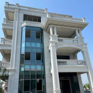 鞍山 白麻花岗岩别墅外墙干挂效果展示