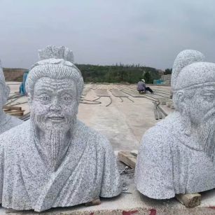 鞍山 白麻花岗岩石材人物立体雕刻