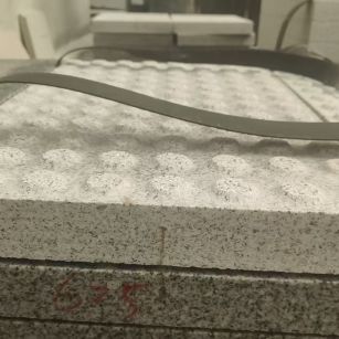 鞍山 芝麻白花岗岩6.0公分荔枝面五轴加工雕刻盲点