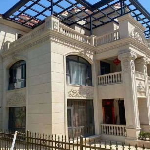 鞍山 黄金麻花岗岩荔枝面别墅外墙干挂