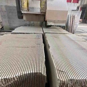 鞍山 车间生产日常，黄金麻白麻花岗岩