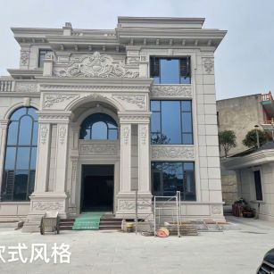 鞍山 白麻花岗岩别墅外墙干挂