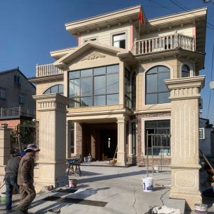 鞍山 黄金麻花岗岩荔枝面别墅外墙干挂私家专属