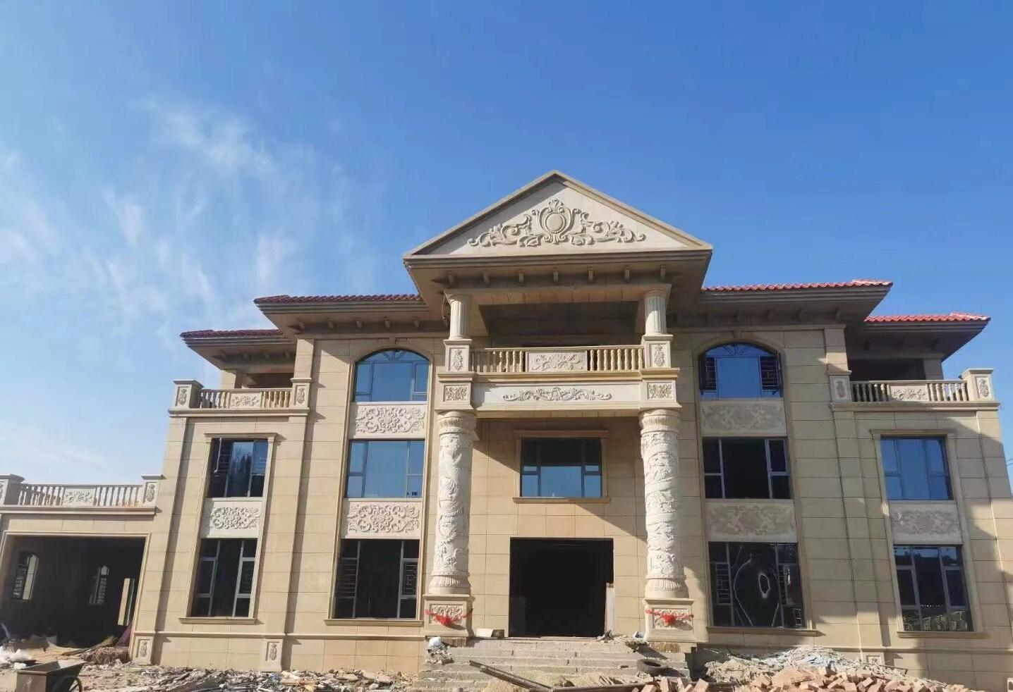 鞍山 黄金麻花岗岩别墅外墙干挂