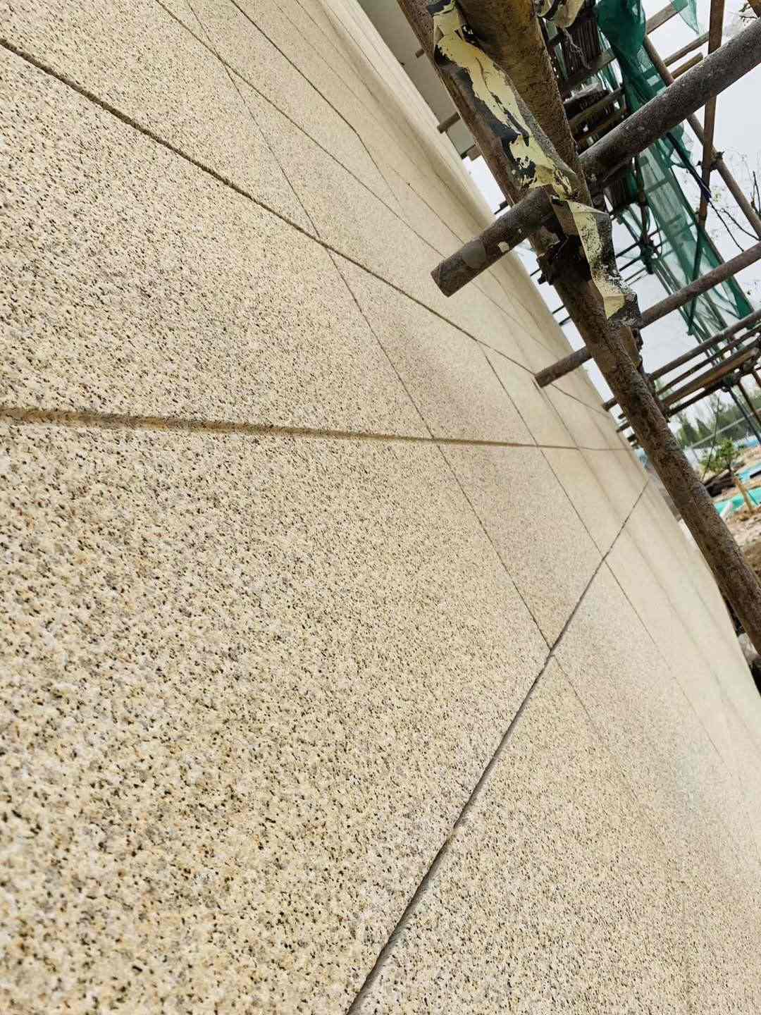 鞍山 黄金麻花岗岩荔枝面外墙干挂石材效果示例