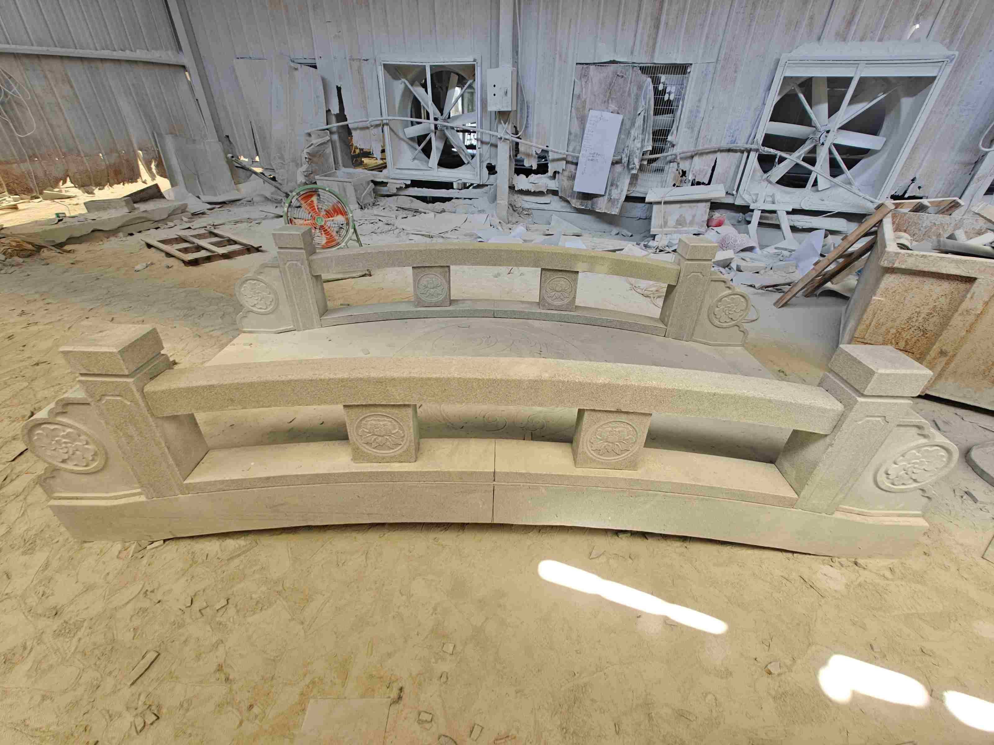 鞍山 芝麻灰花岗岩异形加工-拱桥，石桥