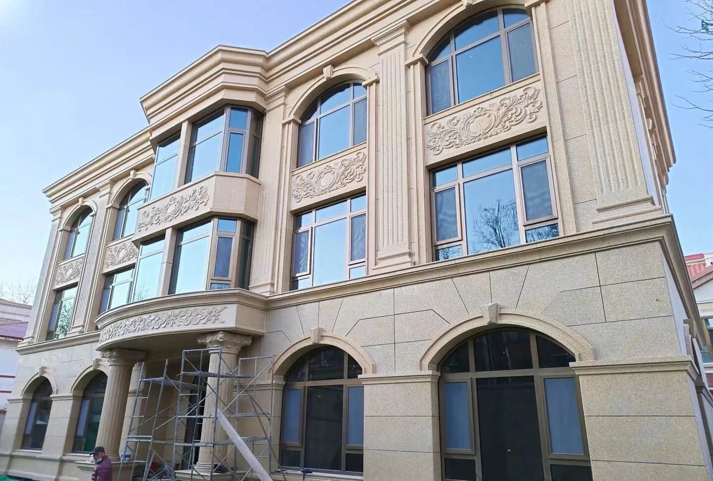 鞍山 黄金麻花岗岩别墅外墙干挂