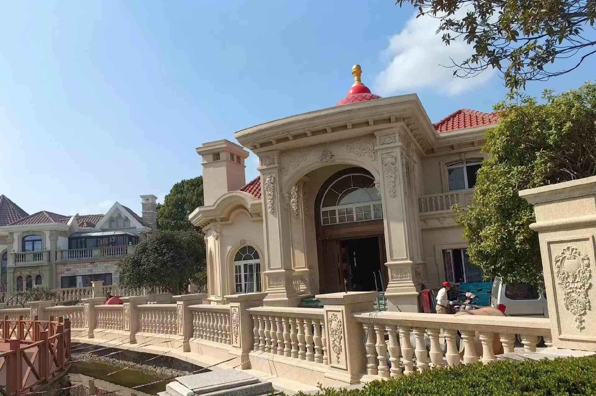 鞍山 黄金麻花岗岩欧式别墅