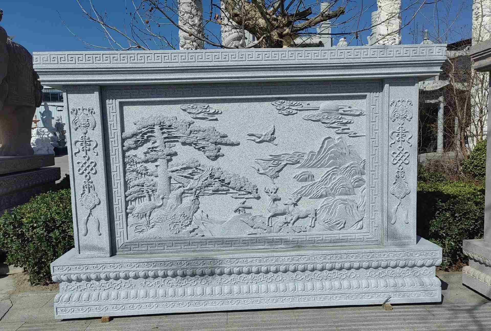 鞍山 芝麻白大型照壁，屏风，影壁